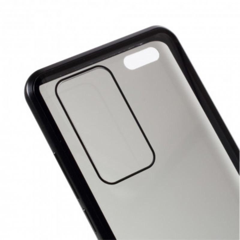 Cover Huawei P40 Pro Metalkanter Og Dobbelt Hærdet Glas