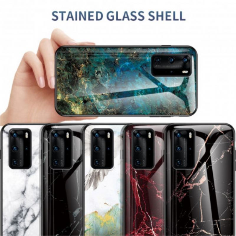 Cover Huawei P40 Pro Premium Farver Hærdet Glas