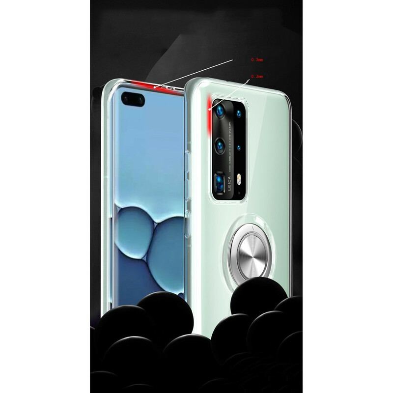 Cover Huawei P40 Pro Silikone Metal Roterende Ring