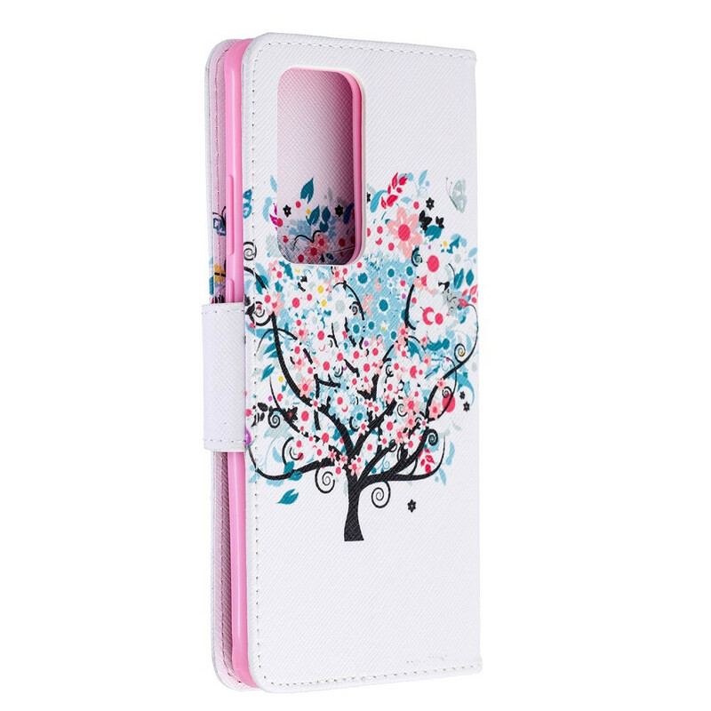 Flip Cover Huawei P40 Pro Blomstret Træ