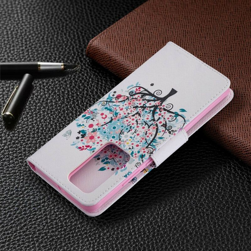 Flip Cover Huawei P40 Pro Blomstret Træ