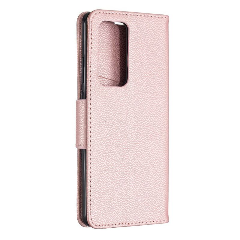 Flip Cover Huawei P40 Pro Læder Cover Litchi Rabat Oblique