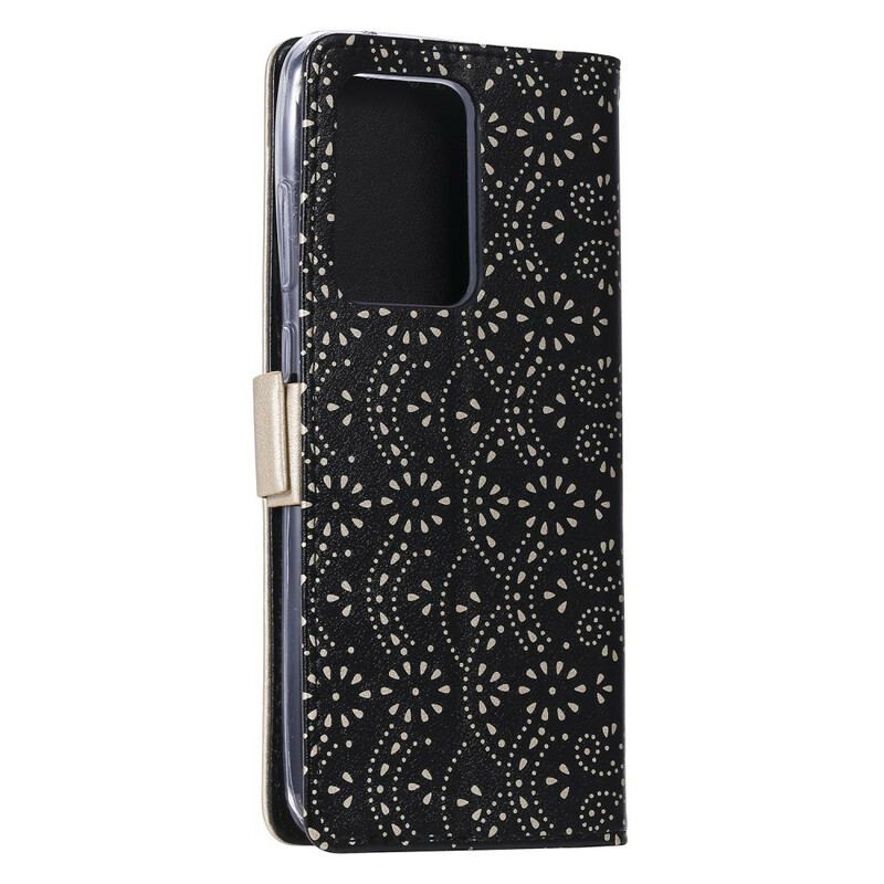 Flip Cover Huawei P40 Pro Med Snor Blonderrem Møntpung