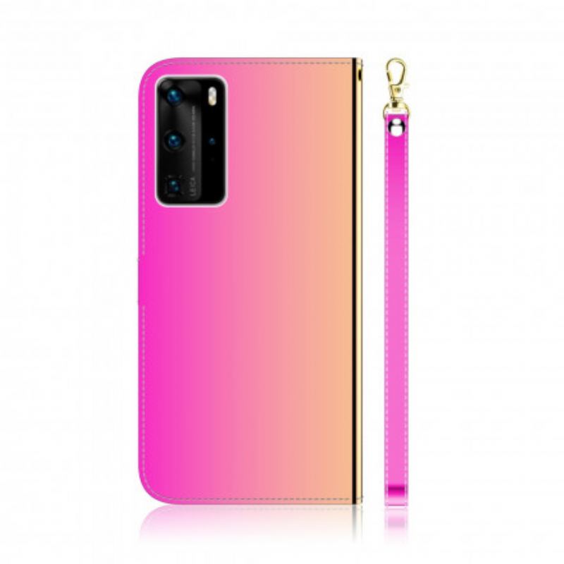 Flip Cover Huawei P40 Pro Spejlcover I Imiteret Læder