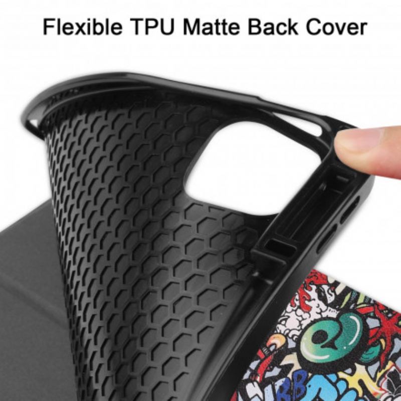 Cover iPad Pro 12.9" (2021) Graffiti Penneholder