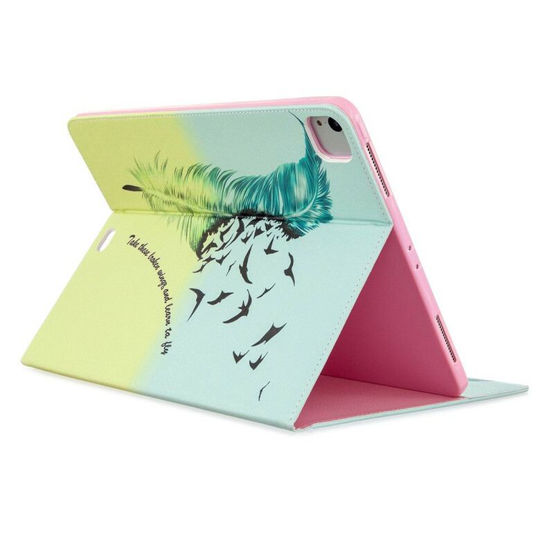 Flip Cover iPad Pro 12.9" (2021) Fjer Print Mønster