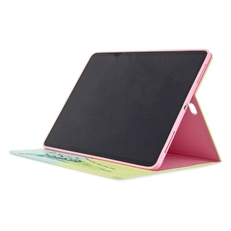 Flip Cover iPad Pro 12.9" (2021) Fjer Print Mønster