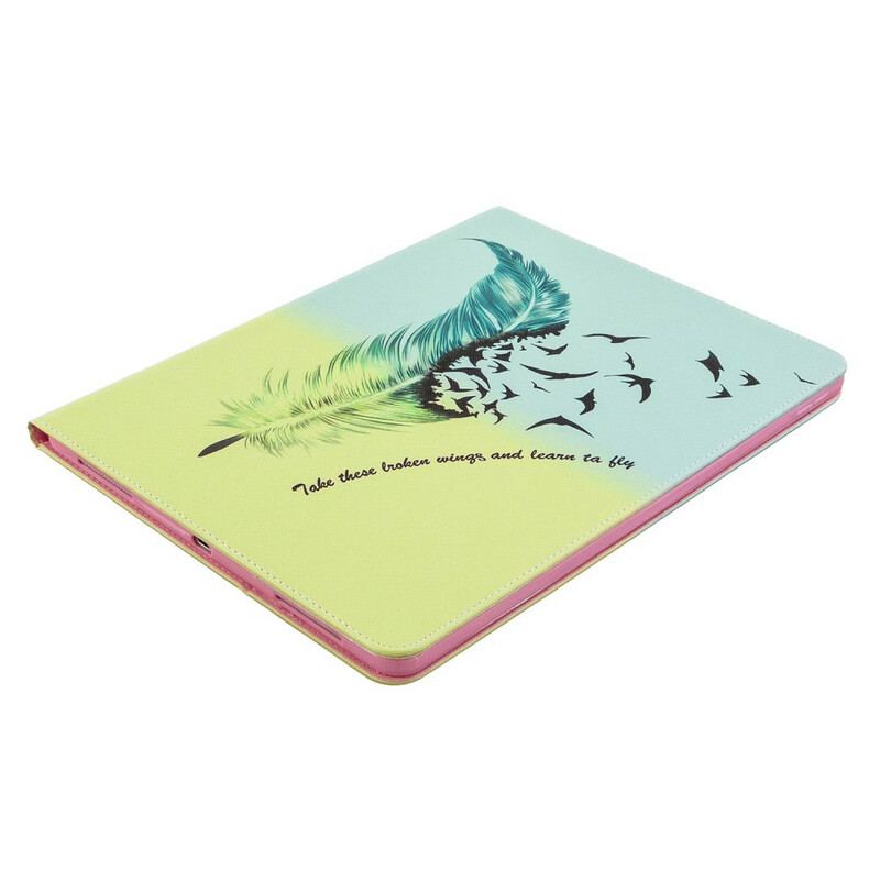 Flip Cover iPad Pro 12.9" (2021) Fjer Print Mønster