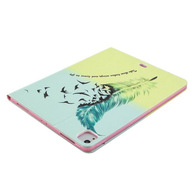 Flip Cover iPad Pro 12.9" (2021) Fjer Print Mønster