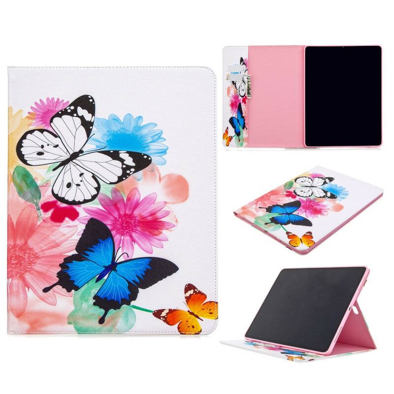 Flip Cover iPad Pro 12.9" (2021) Sommerfugle Trykt Mønster
