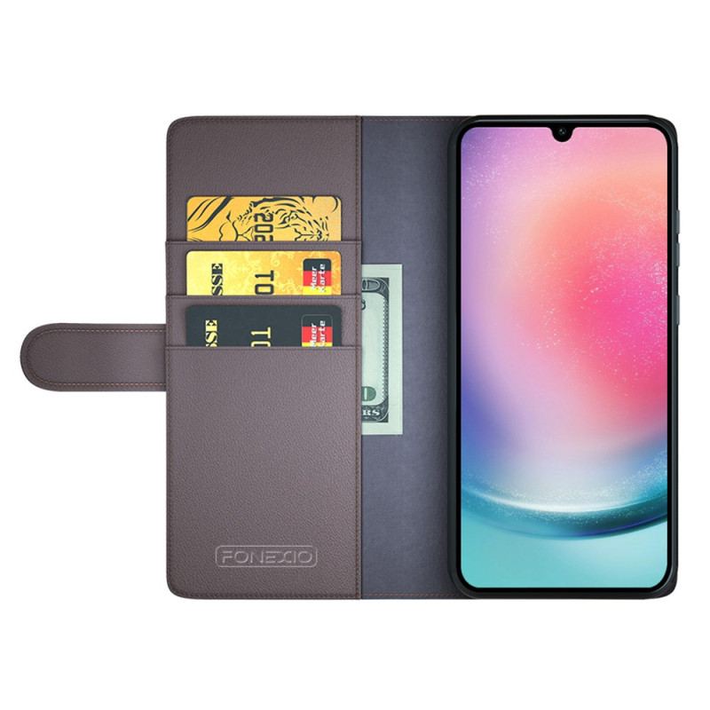 Flip Cover Samsung Galaxy A16 5g Ægte Læder