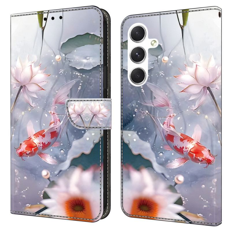 Flip Cover Samsung Galaxy A16 5g Blomster Og Fisk