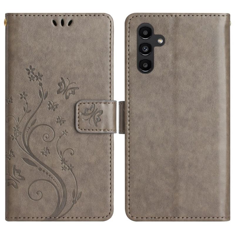 Flip Cover Samsung Galaxy A16 5g Blomster Og Sommerfugle