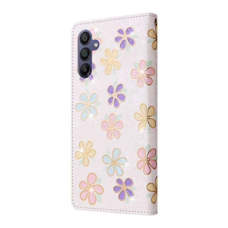 Flip Cover Samsung Galaxy A16 5g Fleurette Rfid-blokering