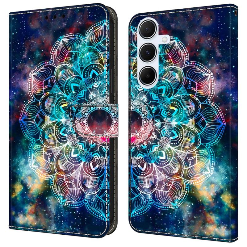 Flip Cover Samsung Galaxy A16 5g Gyroskopisk Blomstermønster