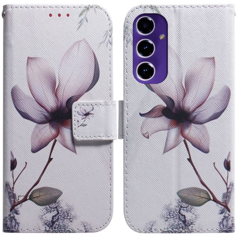 Flip Cover Samsung Galaxy A16 5g Lyserød Blomst