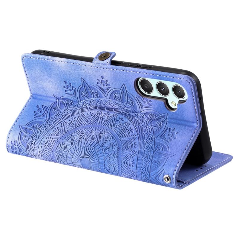 Flip Cover Samsung Galaxy A16 5g Mandala Med Ruskindseffekt Med Rem