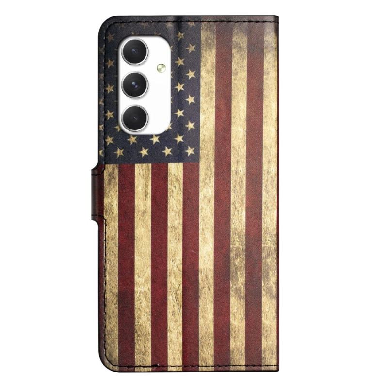 Flip Cover Samsung Galaxy A16 5g Vintage Amerikansk Flag