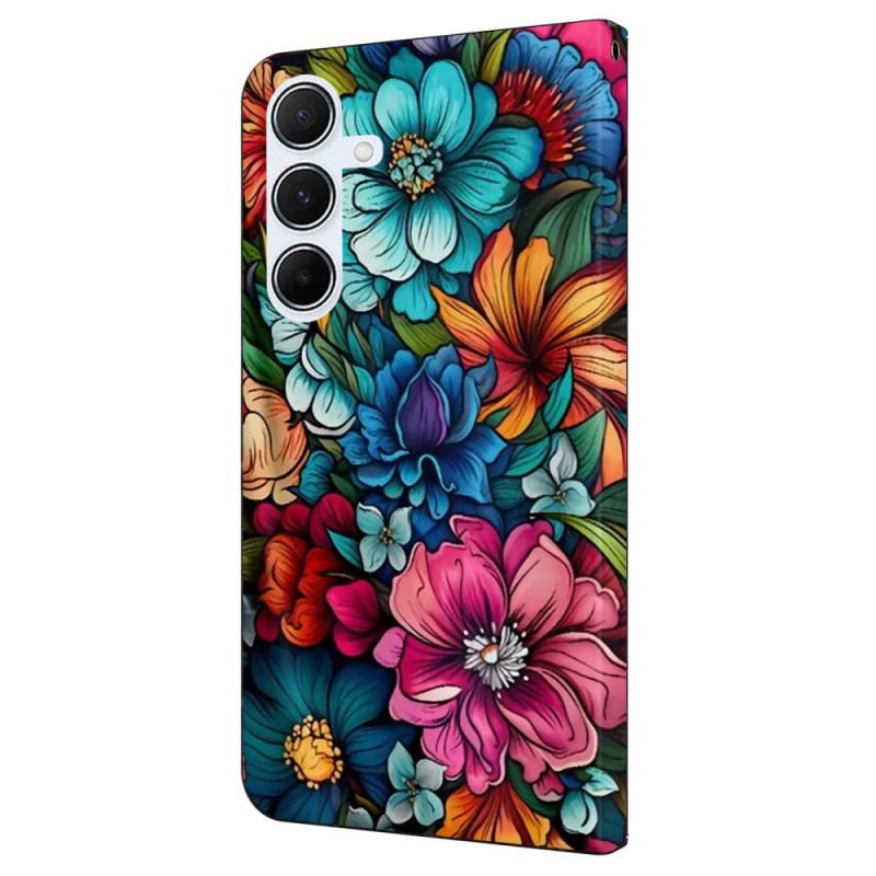 Flip Cover Til Samsung Galaxy A16 5g Blomstermønster