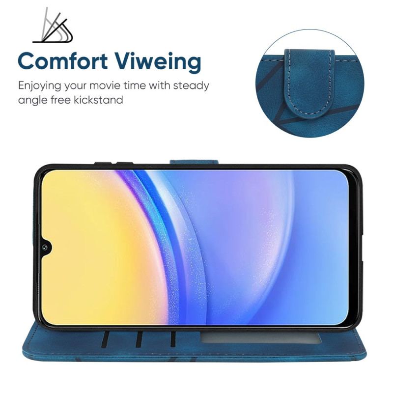 Flip Cover Til Samsung Galaxy A16 5g Ruskindseffektlinjer