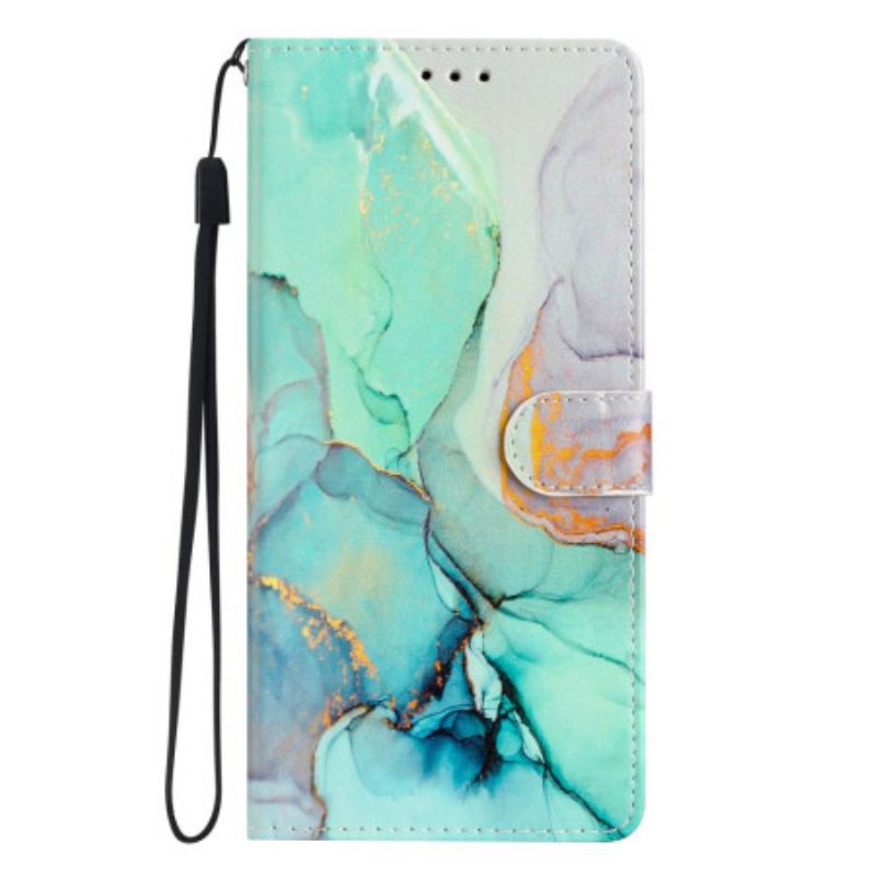 Læder Cover Samsung Galaxy A16 5g Grøn Marmor