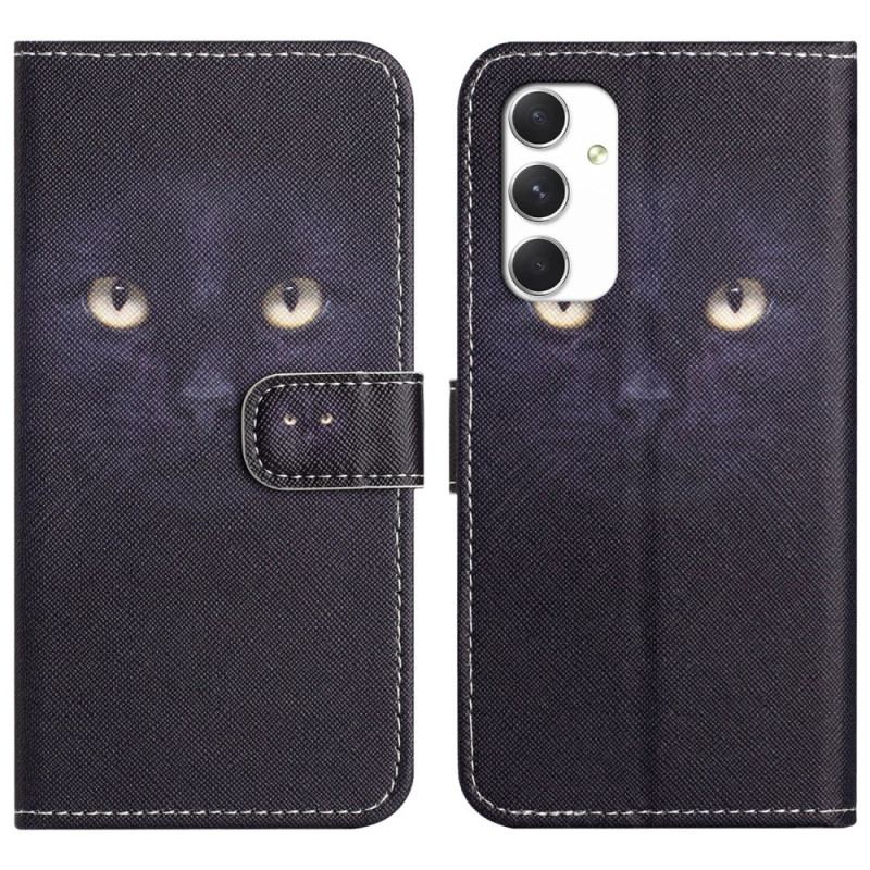 Læder Cover Samsung Galaxy A16 5g Katteøjne