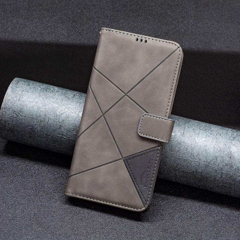 Læder Cover Samsung Galaxy A16 5g Telefon Etui Binfen Farve Geometrisk Mønster