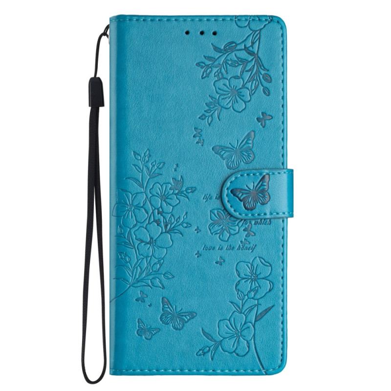 Læder Cover Samsung Galaxy A16 5g Telefon Etui Blomstertryk