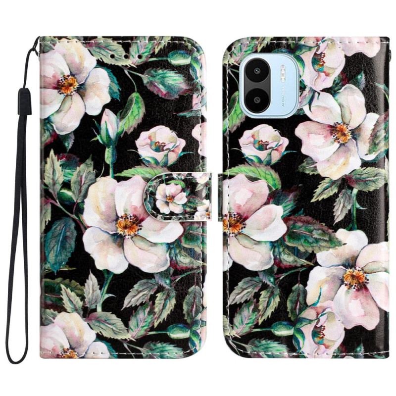 Flip Cover Xiaomi Redmi A1 Med Snor Magnolia Med Rem