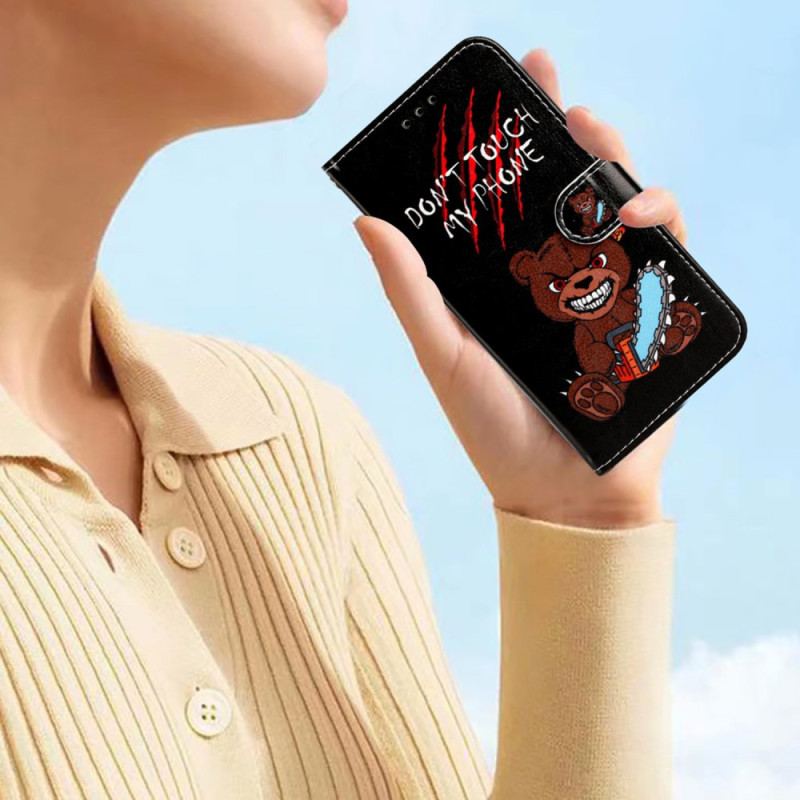 Flip Cover Xiaomi Redmi A1 Med Snor Rasende Thong Bear