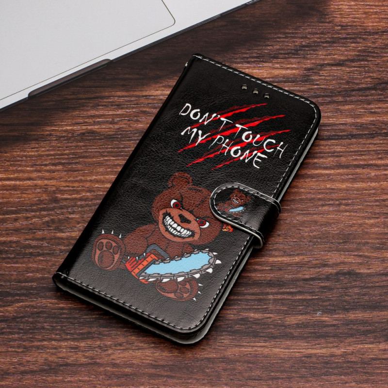 Flip Cover Xiaomi Redmi A1 Med Snor Rasende Thong Bear