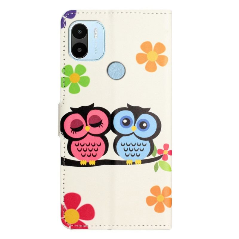 Flip Cover Xiaomi Redmi A1 Ugler Og Blomster