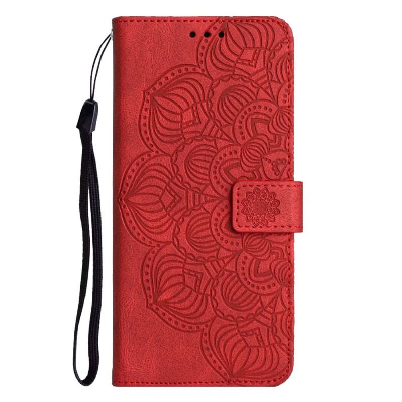 Læder Cover Xiaomi Redmi A1 Med Snor Strappy Mandala