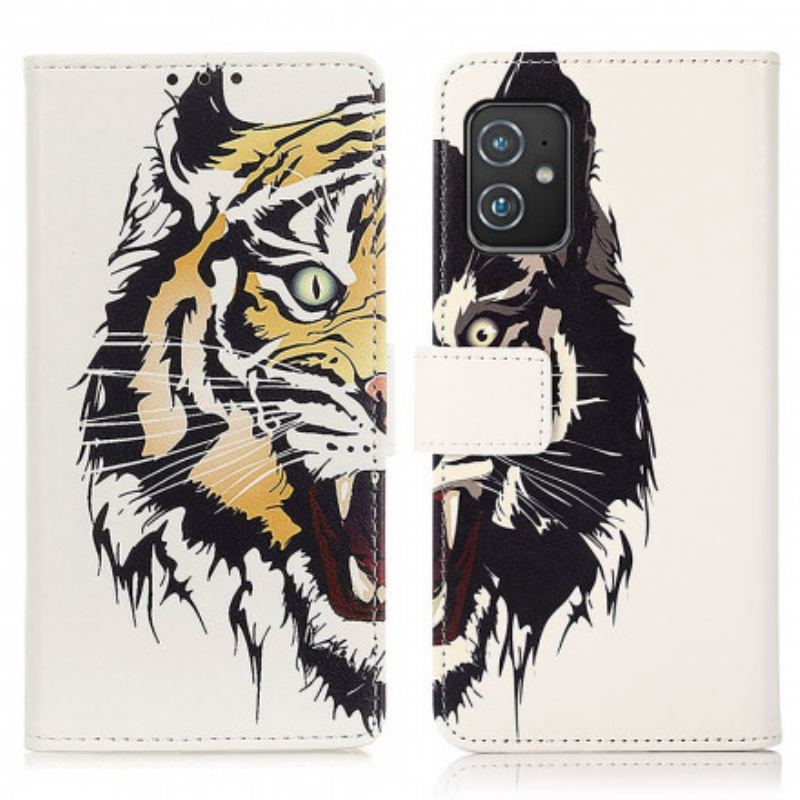 Flip Cover Asus Zenfone 8 Hård Tiger