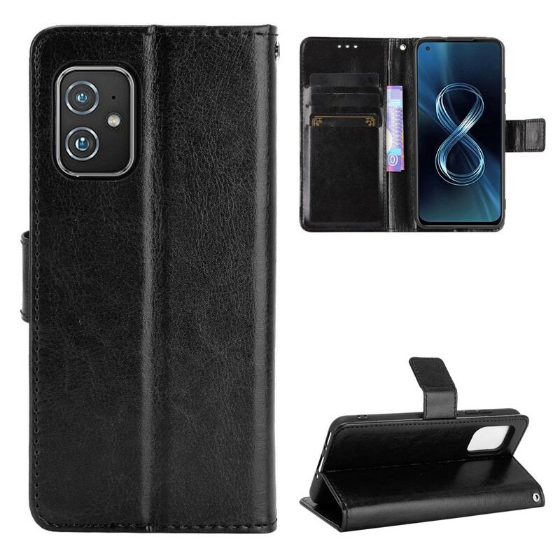 Flip Cover Asus Zenfone 8 Prangende Kunstlæder