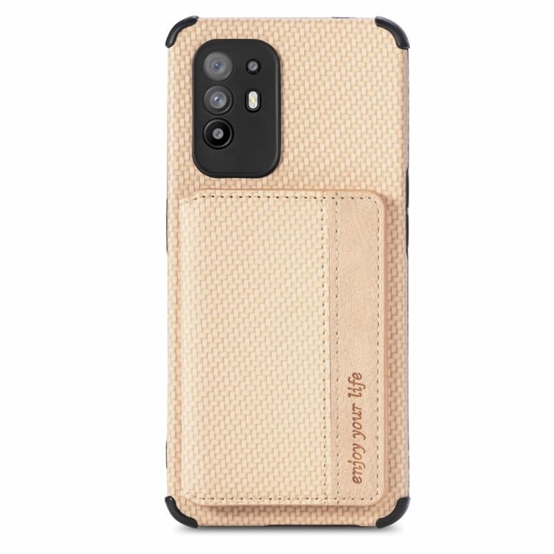 Cover Oppo A94 5G Carbon Fiber Kortholder