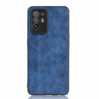 Cover Oppo A94 5G Couture Lædereffekt