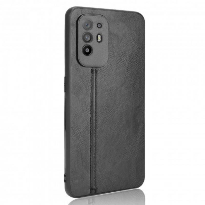 Cover Oppo A94 5G Couture Lædereffekt