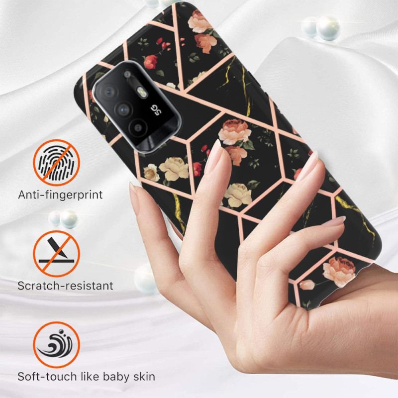 Cover Oppo A94 5G Farverig Geometrisk Marmor