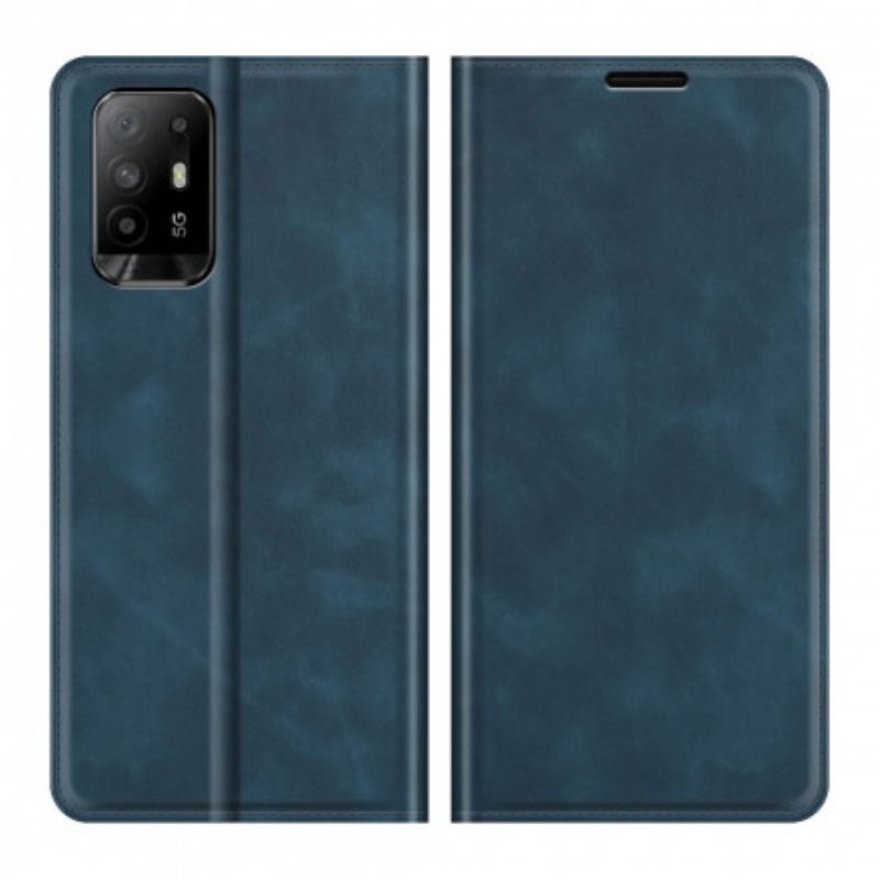 Cover Oppo A94 5G Flip Cover Blødt Lædereffekt