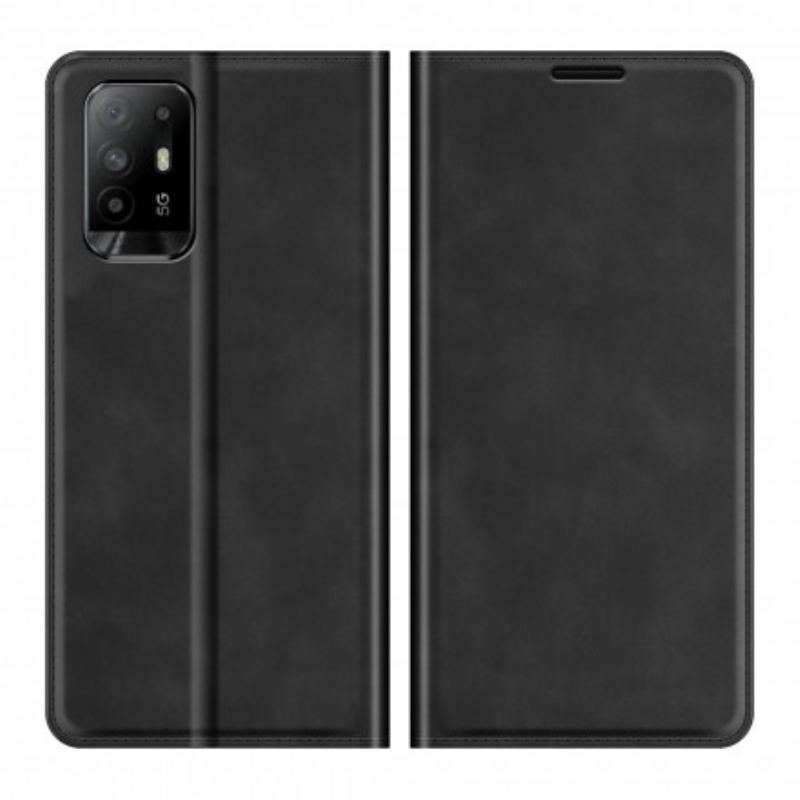 Cover Oppo A94 5G Flip Cover Blødt Lædereffekt