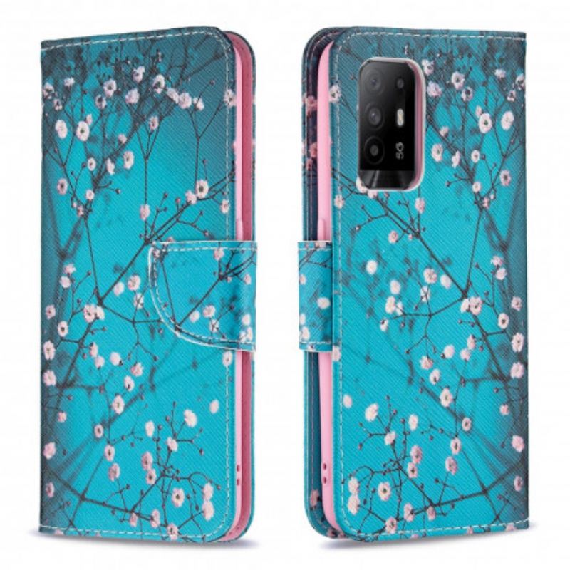 Cover Oppo A94 5G Flip Cover Blomstrende Grene