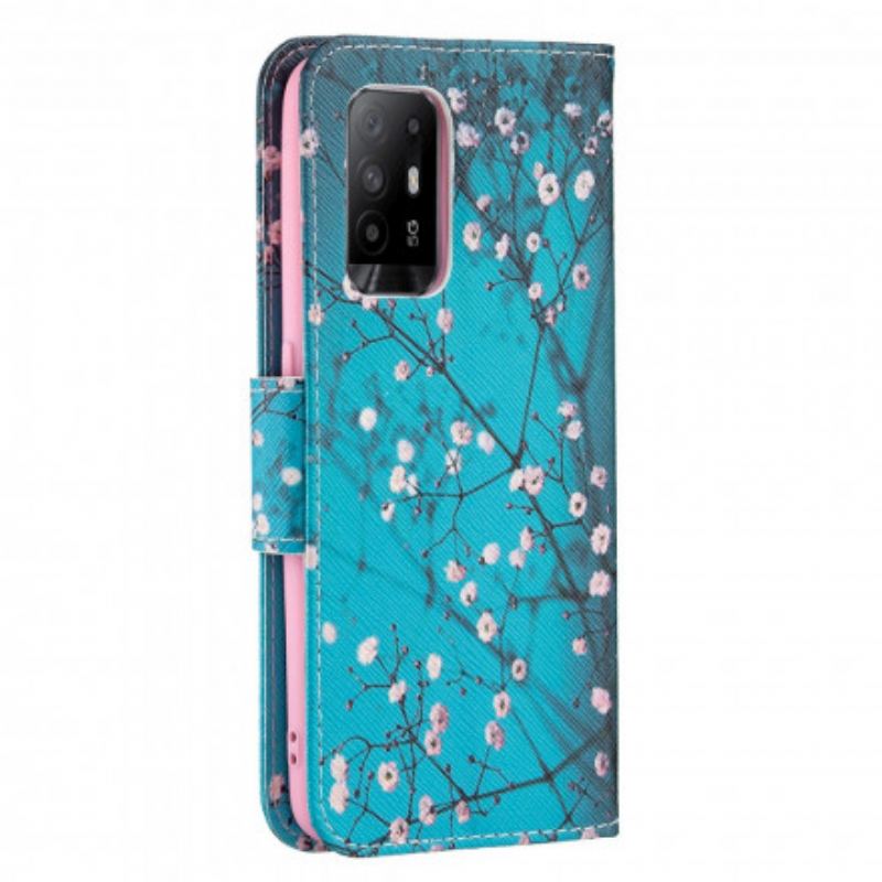 Cover Oppo A94 5G Flip Cover Blomstrende Grene