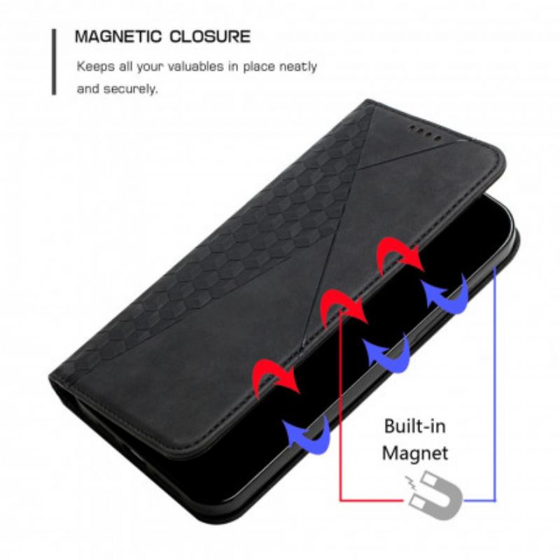 Cover Oppo A94 5G Flip Cover Cubic Style Skin-touch