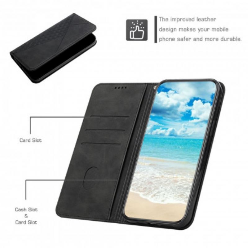 Cover Oppo A94 5G Flip Cover Cubic Style Skin-touch