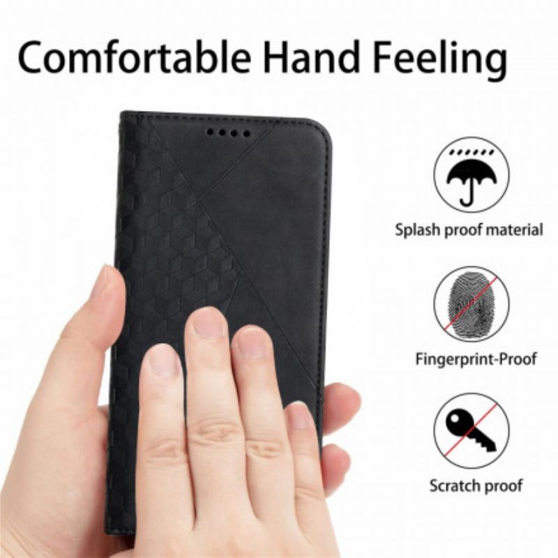 Cover Oppo A94 5G Flip Cover Cubic Style Skin-touch