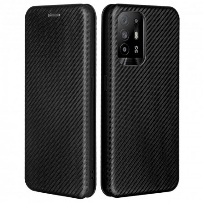 Cover Oppo A94 5G Flip Cover Farvet Carbon Silikone