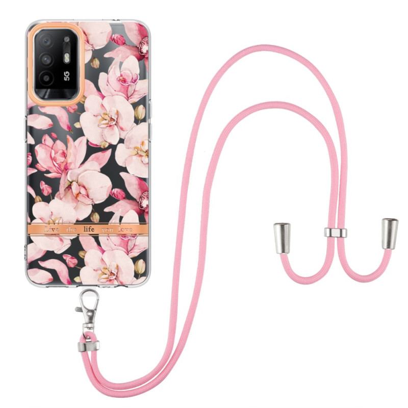 Cover Oppo A94 5G Med Snor Med Blomstersnor