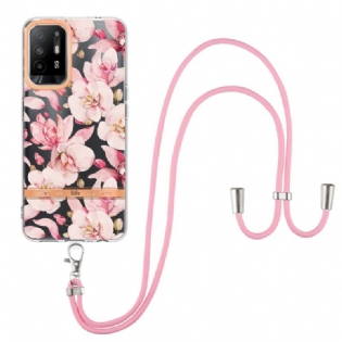 Cover Oppo A94 5G Med Snor Med Blomstersnor