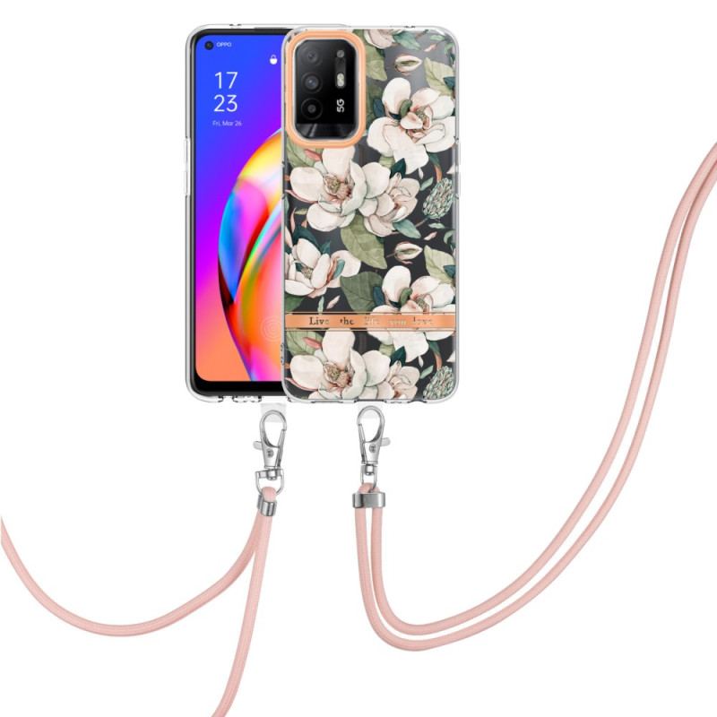 Cover Oppo A94 5G Med Snor Med Blomstersnor